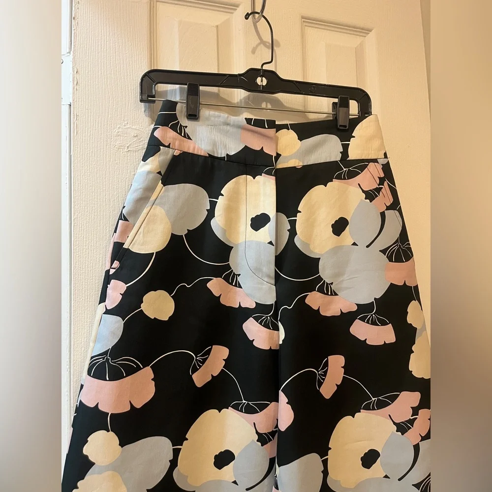 Marni Wide Leg Silk Floral Trousers - Picture 3 of 8